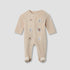 Juniors Crew Neck Sleepsuit with Animal Embroidery - Cotton Blend - Long Sleeves