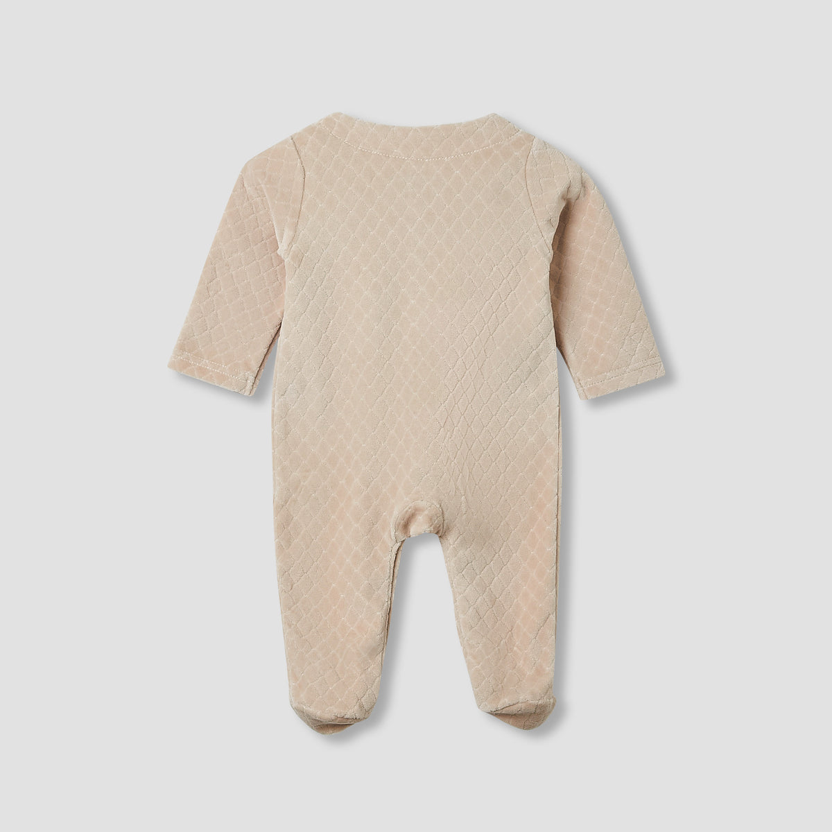 Juniors Crew Neck Sleepsuit with Animal Embroidery - Cotton Blend - Long Sleeves