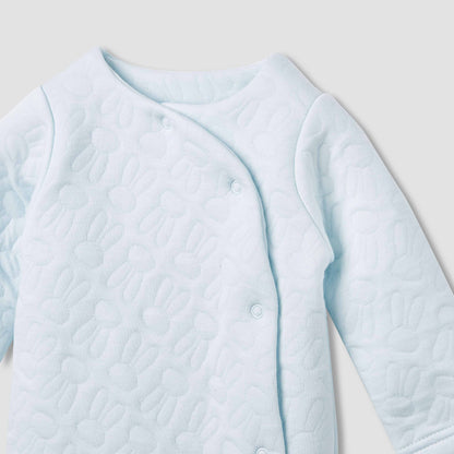Juniors Bunny Jacquard Padded Sleepsuit with Long Sleeves