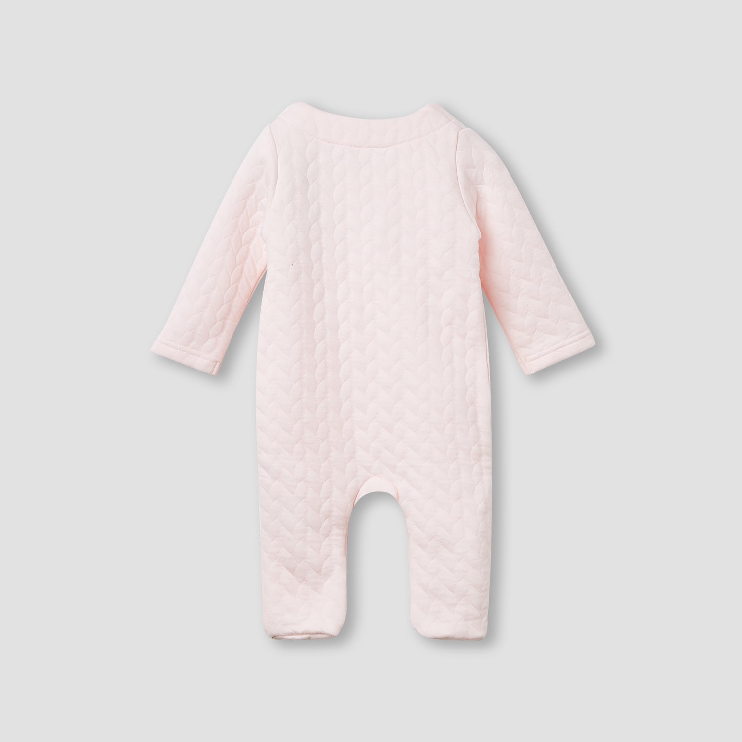 Juniors Jacquard Textured Sleepsuit with Long Sleeves
