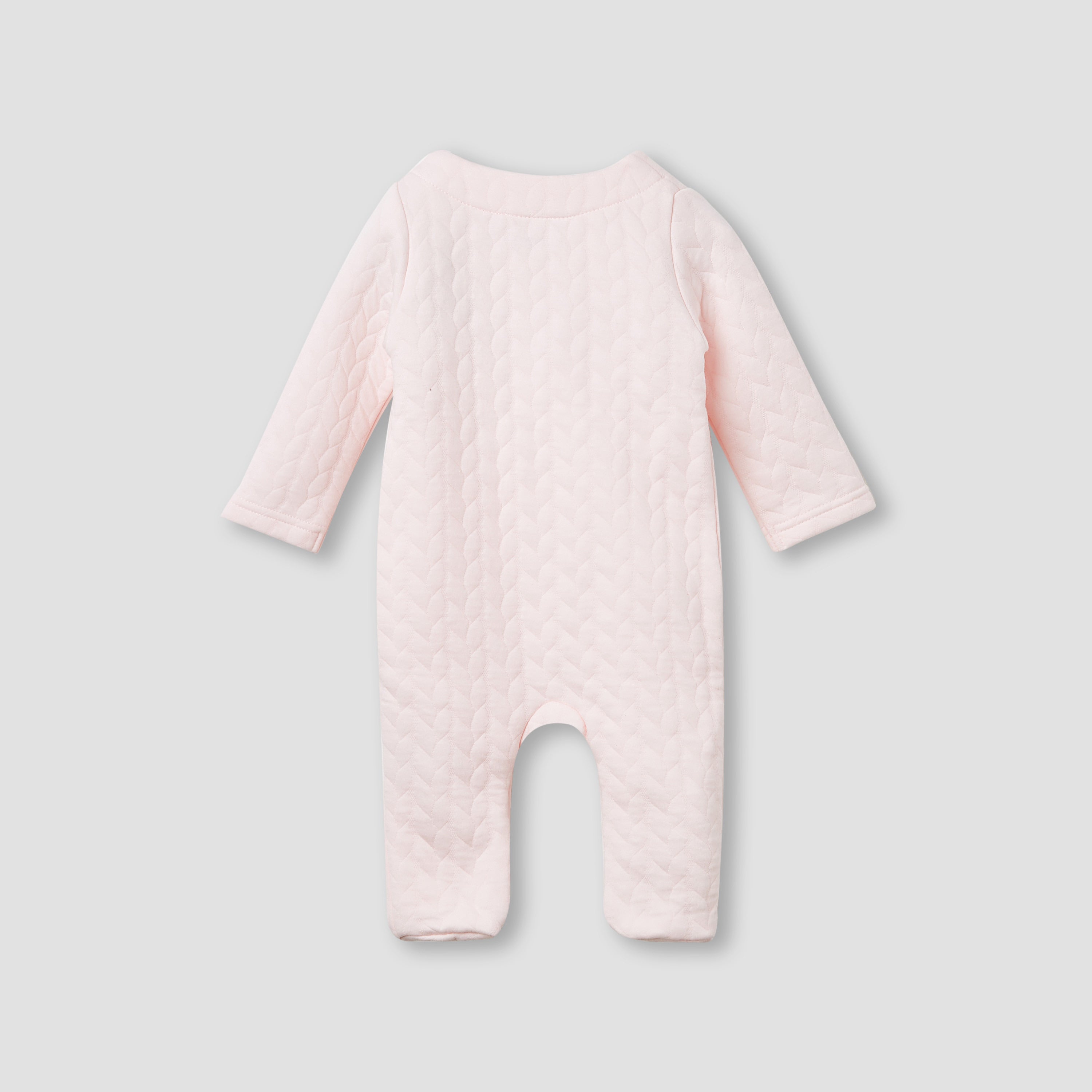 Juniors Jacquard Textured Sleepsuit with Long Sleeves