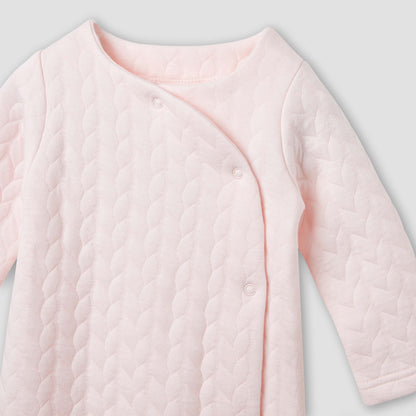 Juniors Jacquard Textured Sleepsuit with Long Sleeves