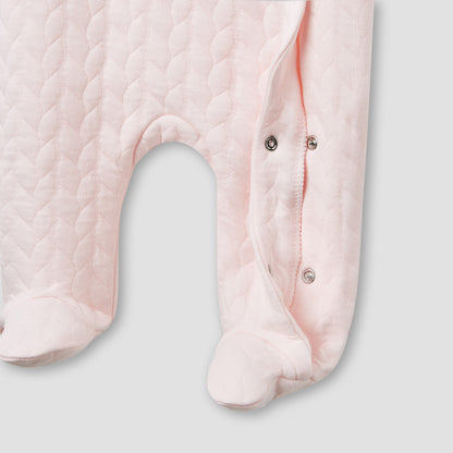 Juniors Jacquard Textured Sleepsuit with Long Sleeves