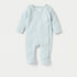 Giggles Jacquard Textured Padded Closed Feet Sleepsuit with Long Sleeves - Blue / 9-12 mths