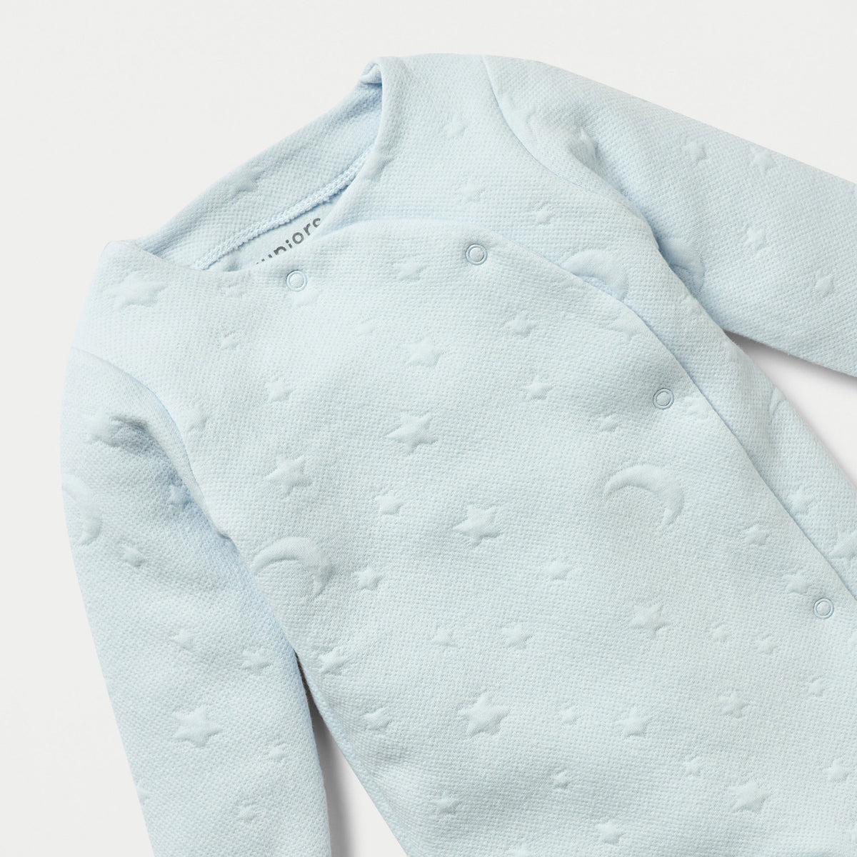 Giggles Jacquard Textured Padded Closed Feet Sleepsuit with Long Sleeves