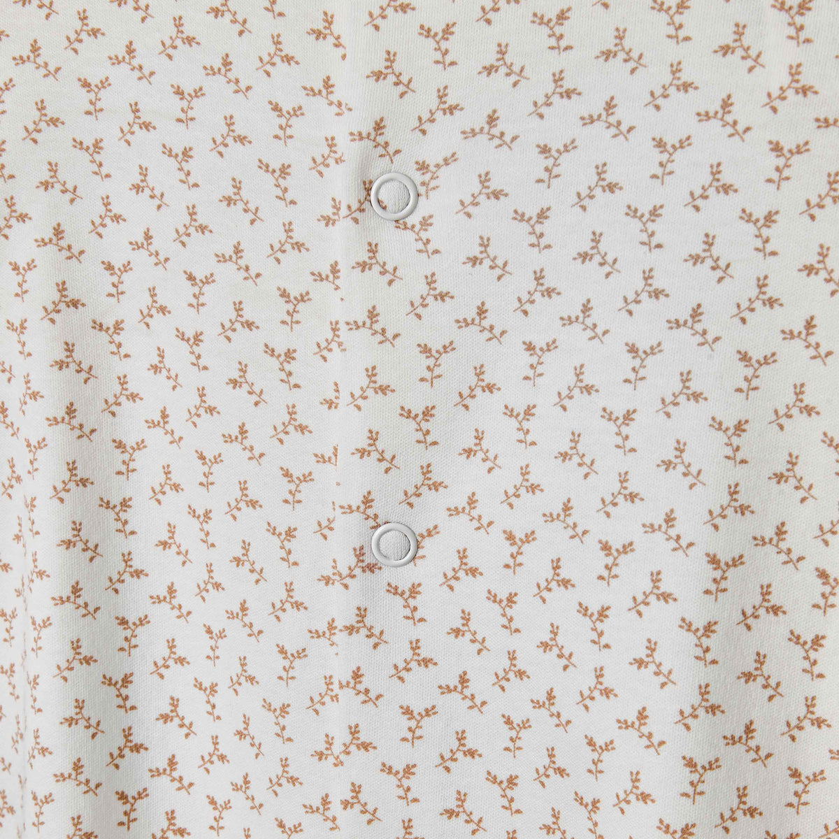 Giggles Leaf Print Sleepsuit with Long Sleeves