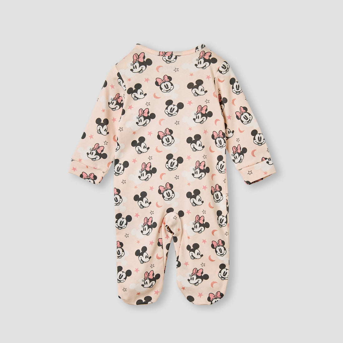 Juniors Minnie Mouse Print Sleepsuit with Long Sleeves