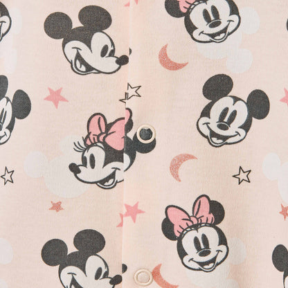 Juniors Minnie Mouse Print Sleepsuit with Long Sleeves
