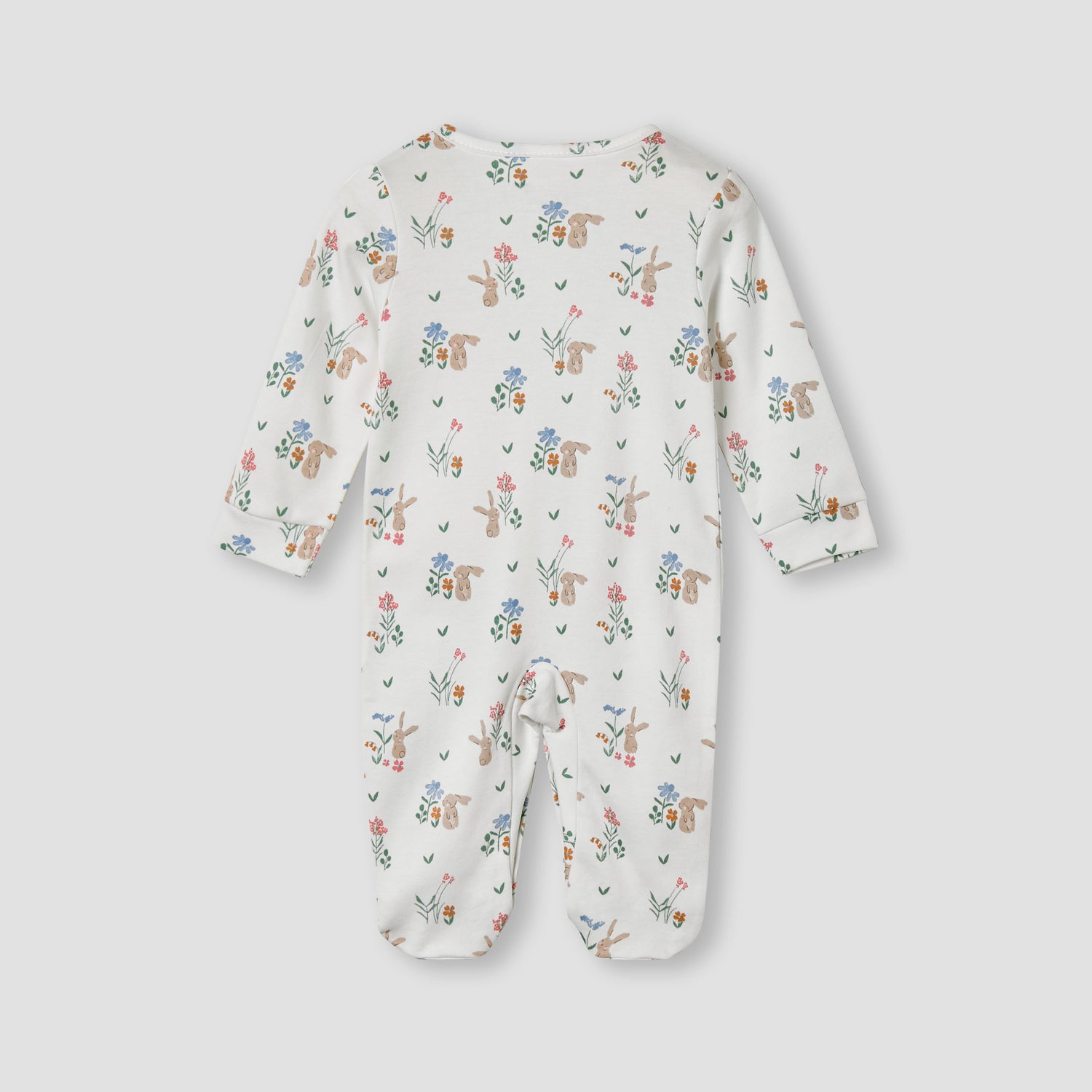 Juniors Bunny Print Sleepsuit with Long Sleeves