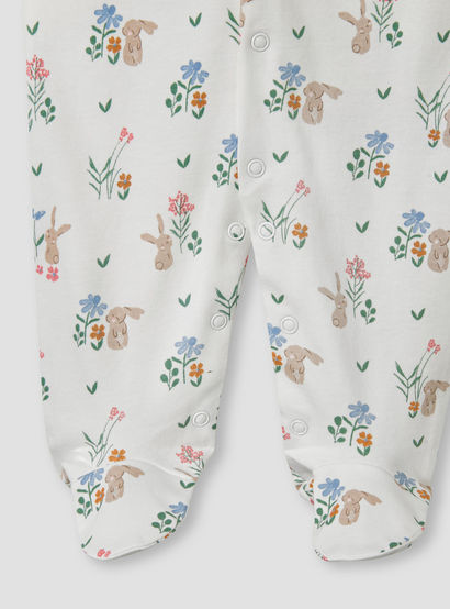 Juniors Bunny Print Sleepsuit with Long Sleeves-baby-girls-clothing-nightwear-sleepsuits-image-6