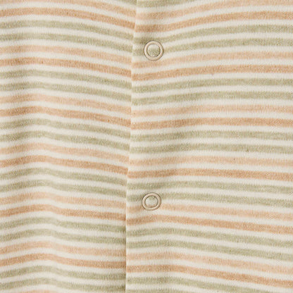 Juniors Striped Closed Feet Sleepsuit with Long Sleeves