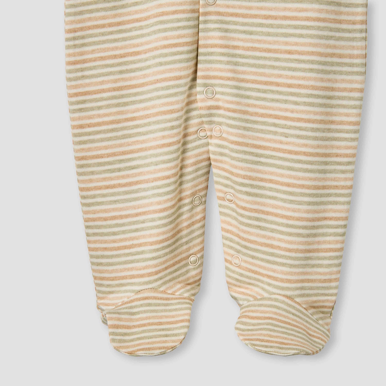 Juniors Striped Closed Feet Sleepsuit with Long Sleeves
