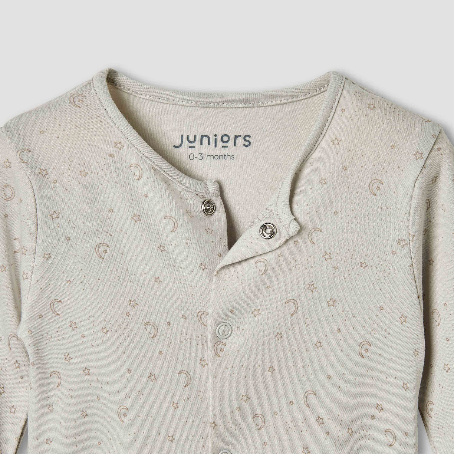 Juniors Stars Print Sleepsuit with Long Sleeves