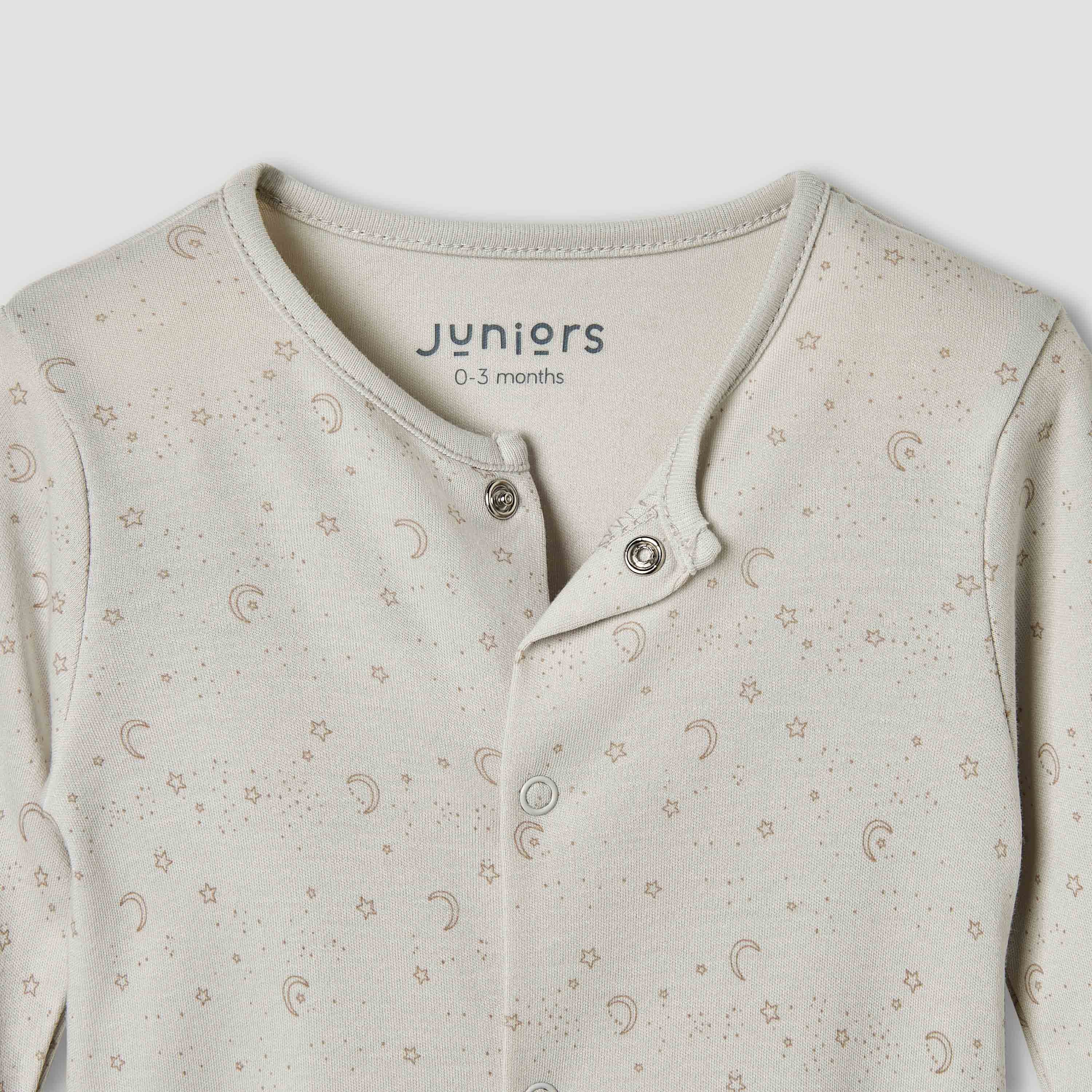 Juniors Stars Print Sleepsuit with Long Sleeves