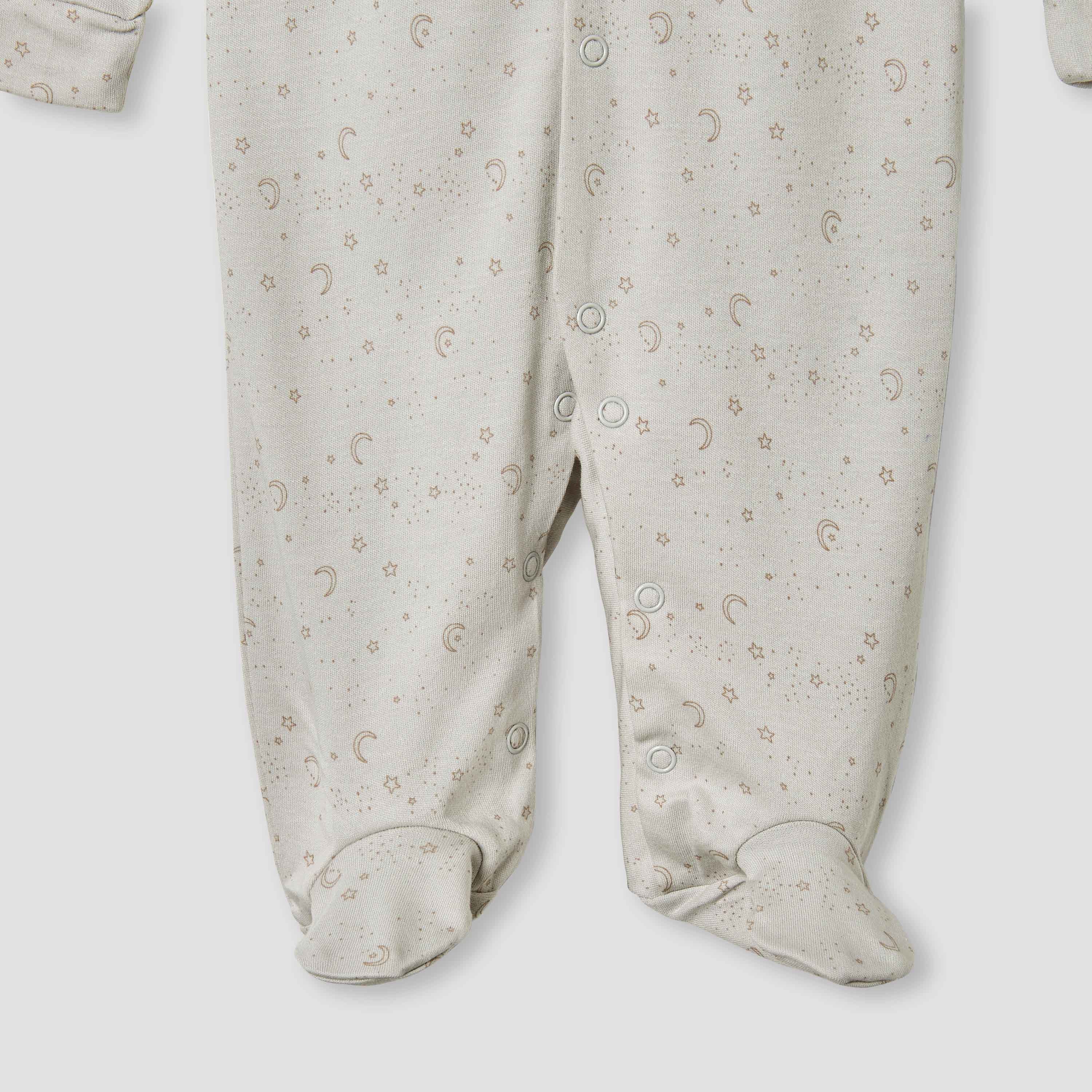 Juniors Stars Print Sleepsuit with Long Sleeves
