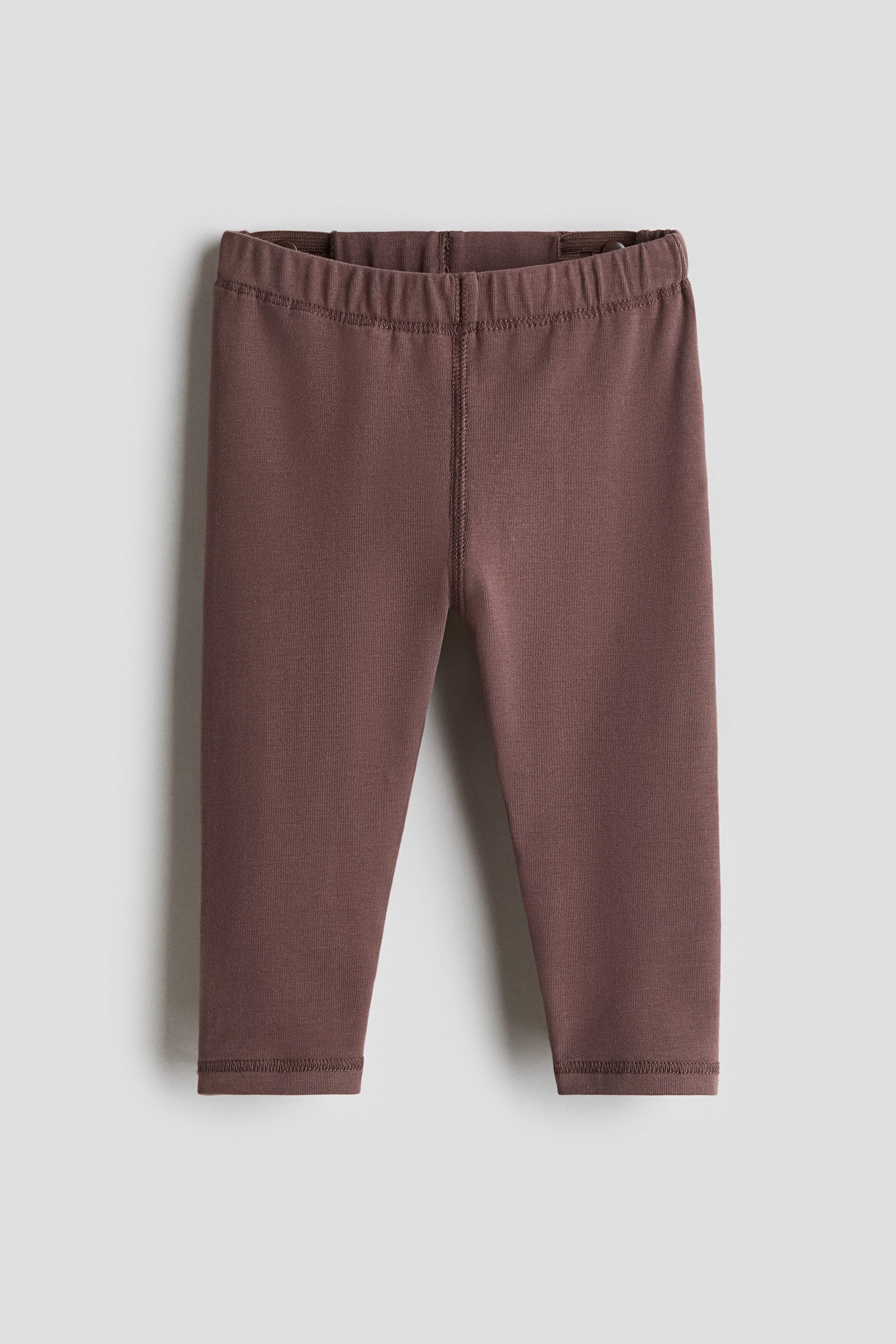Pima cotton leggings - Brown / 12-18 Months