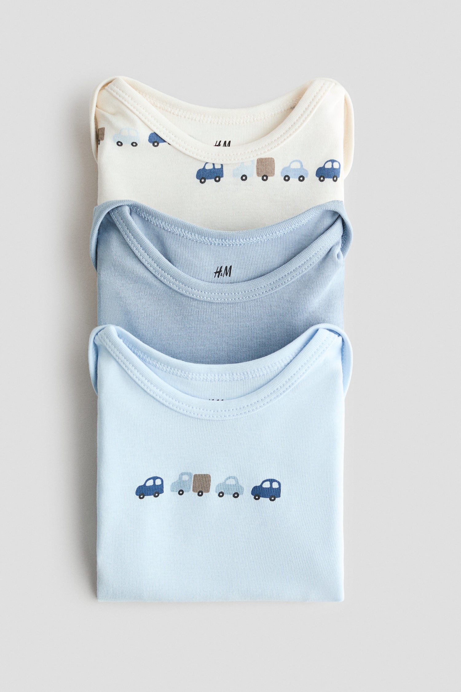 3-pack cotton envelope-neck bodysuits
