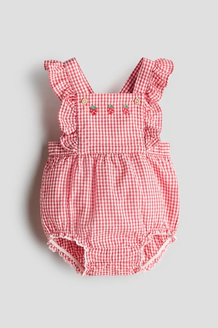 Cotton dungaree shorts
