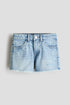 Frayed denim shorts - Light Denim Blue 0 / 1.5-2 Years