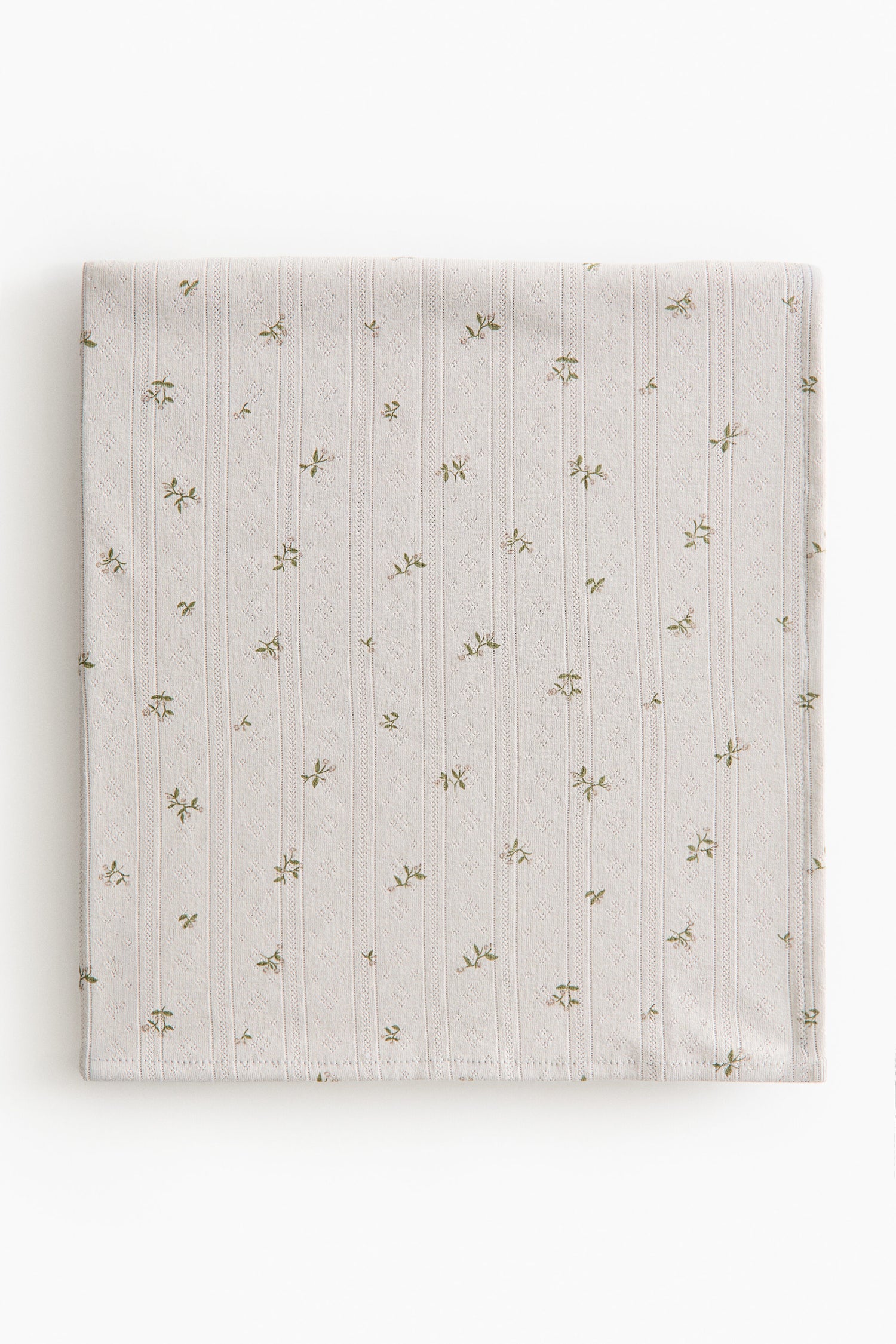 Pointelle-knit baby blanket