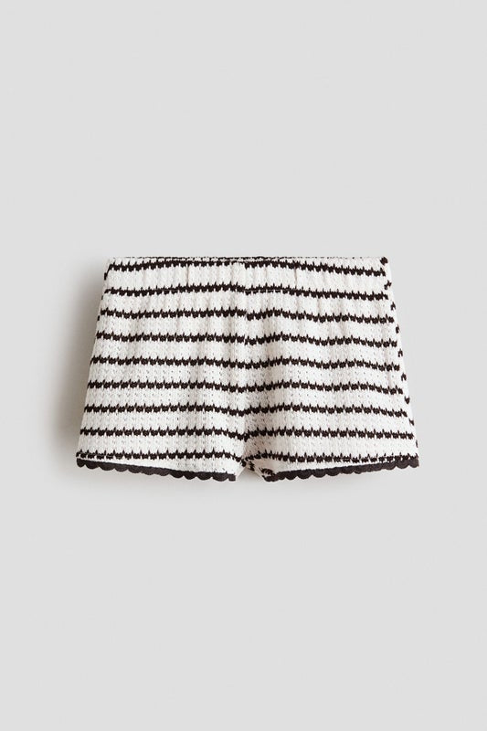 Textured-knit shorts