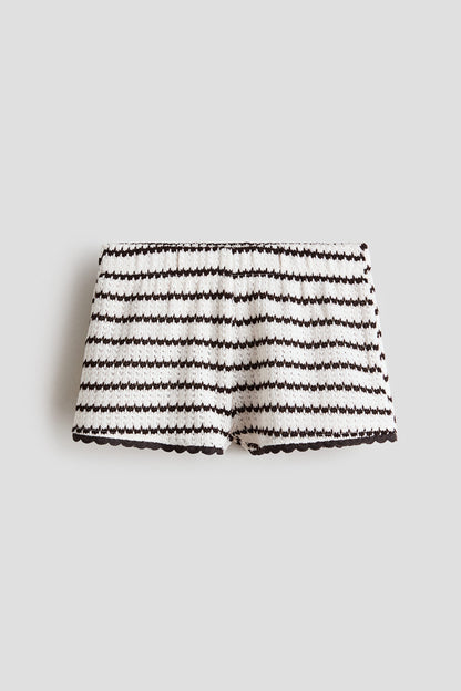 Textured-knit shorts