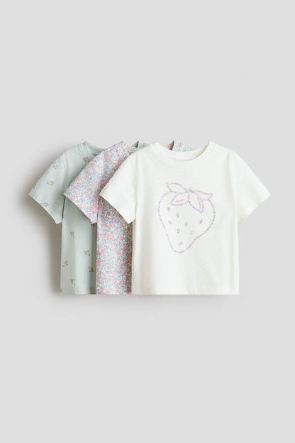 3-pack printed T-shirts