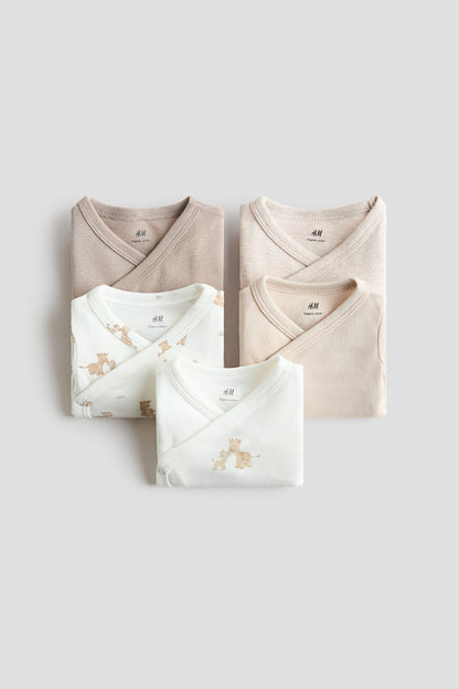 5-pack wrapover bodysuits