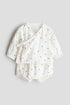 2-piece wrapover muslin set - White Strawberries / 4-6 Months