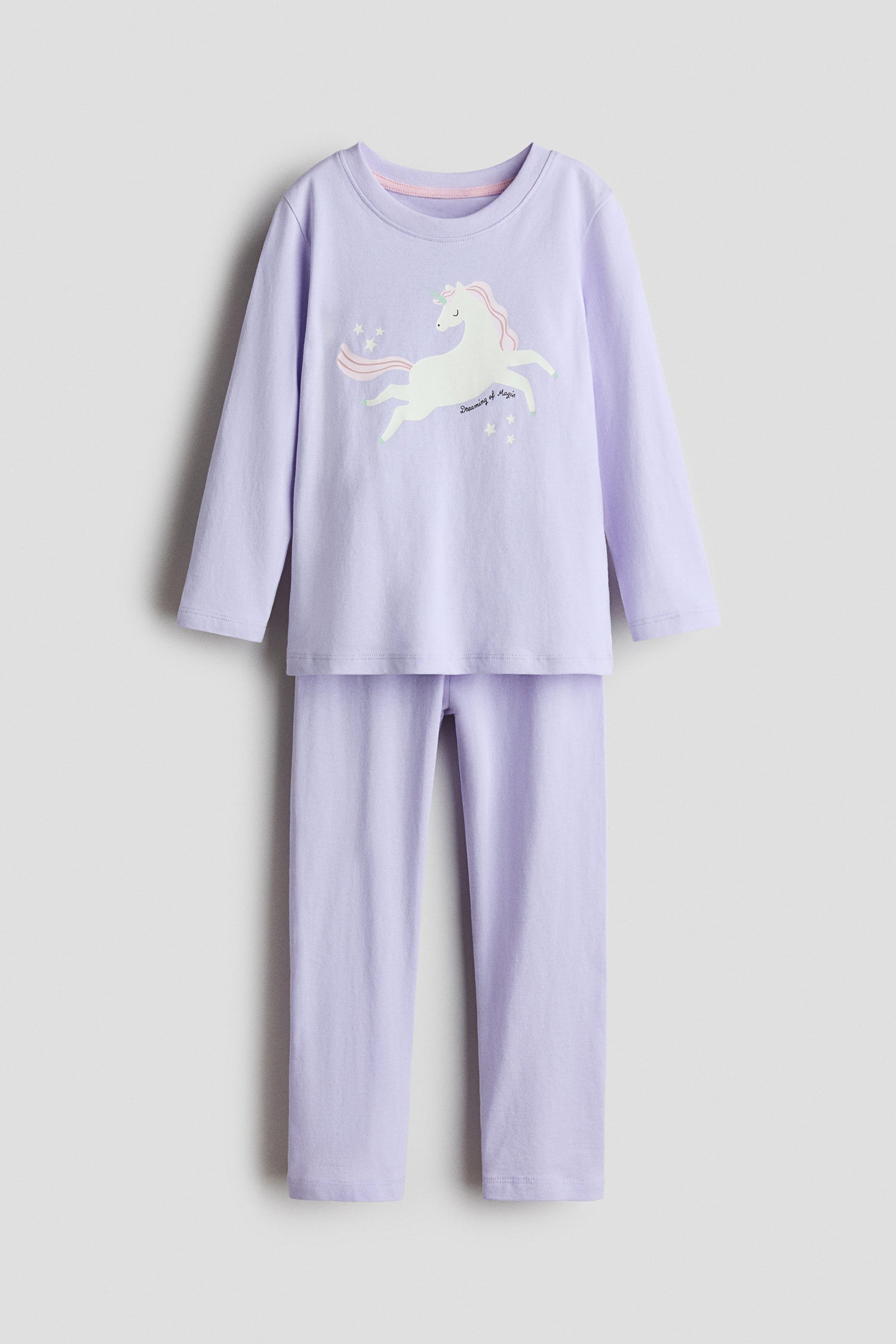 Printed cotton pyjamas - Purple Unicorn / 8-10 Years