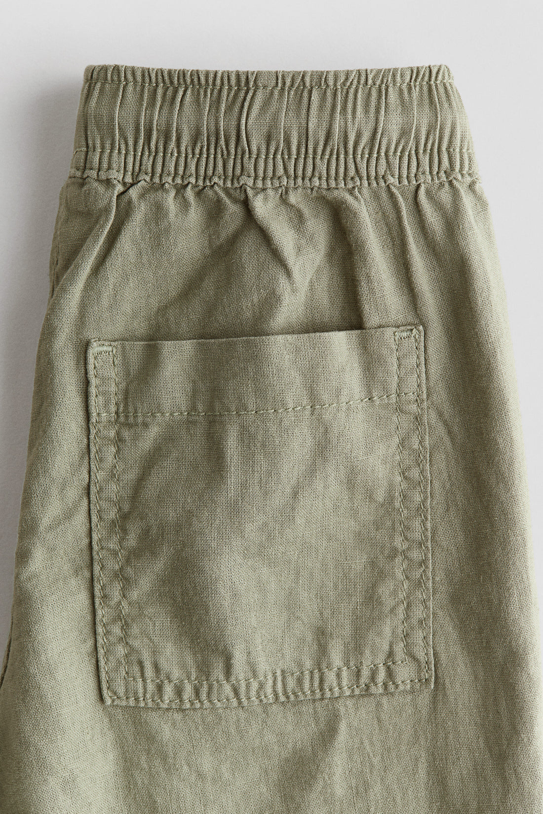 Linen-blend trousers