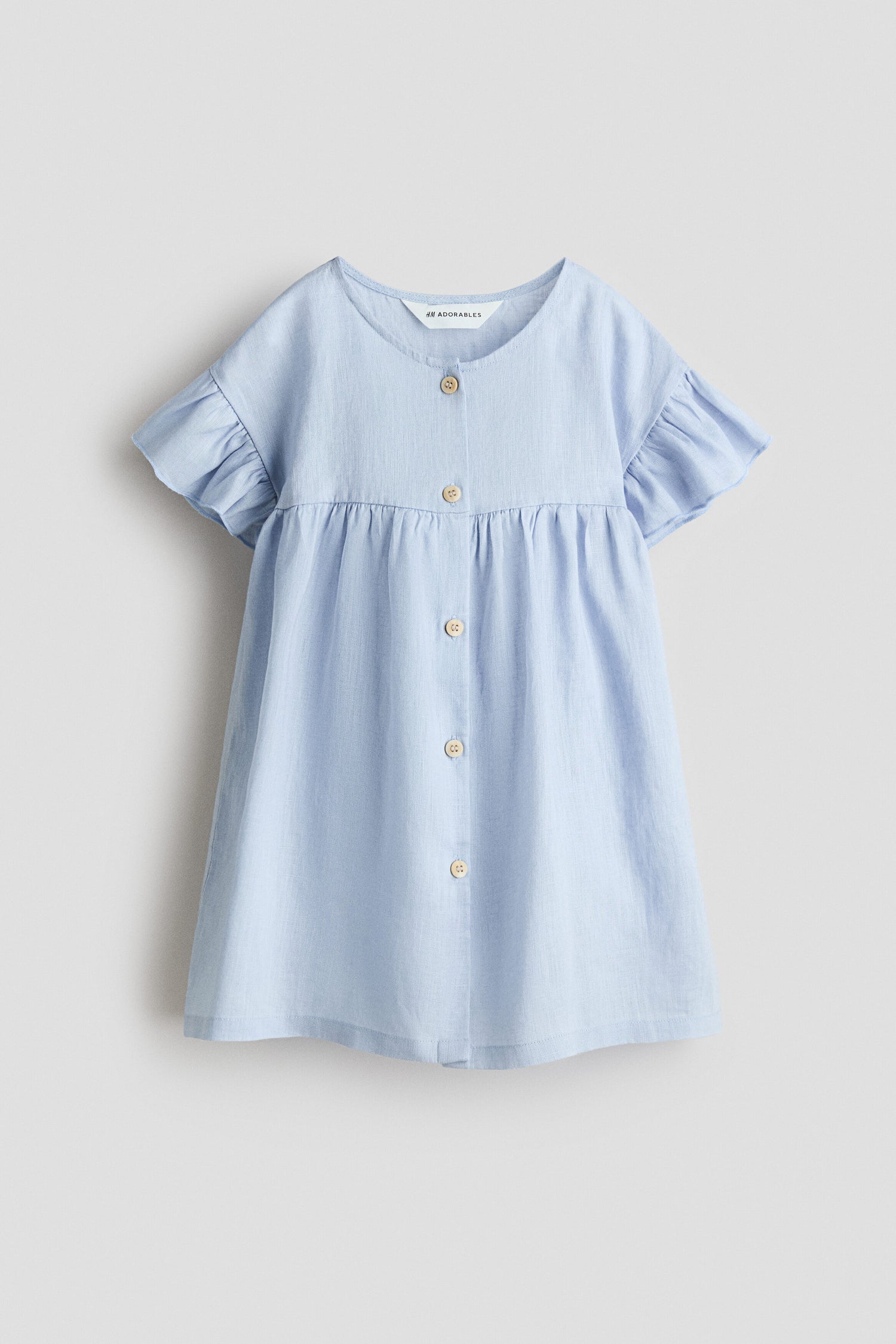 Linen dress - Light Blue 0 / 3-4 Years