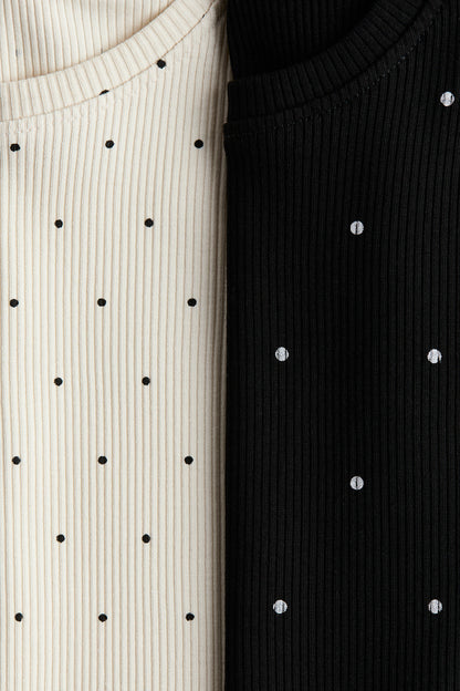 2-pack flounce-trimmed tops