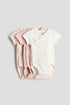 3-pack wrapover bodysuits - Light Dusty Pink Floral 0