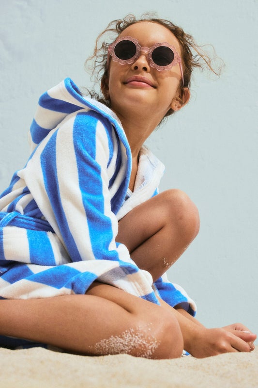 Cotton terry dressing gown