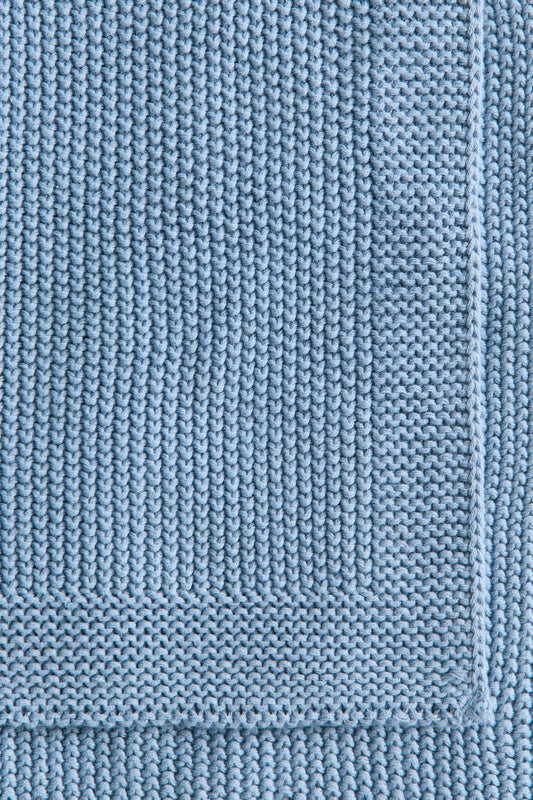 Moss-stitched cotton blanket