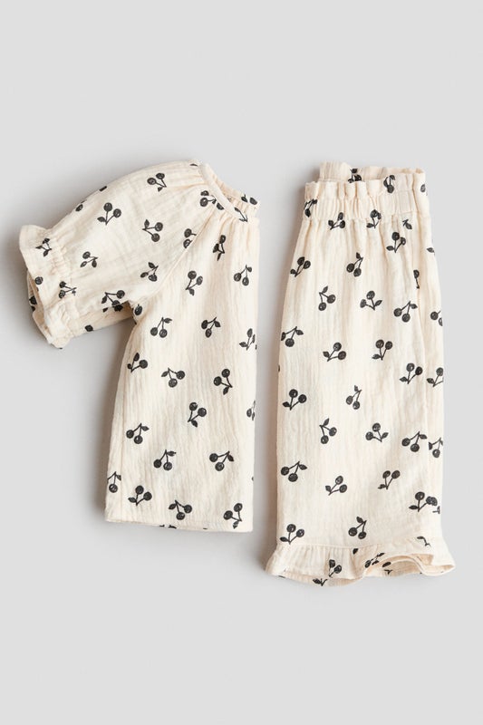2-piece printed muslin set