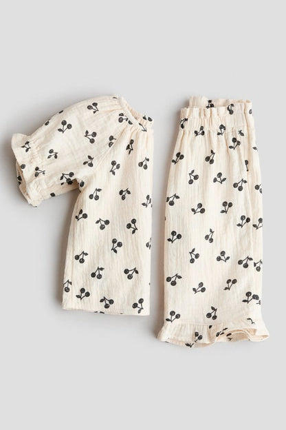 2-piece printed muslin set
