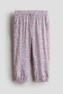 Woven joggers - White Pink Floral / 1.5-2 Years