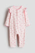 Cotton pointelle sleepsuit - Light Pink Floral / 1.5-2 Years