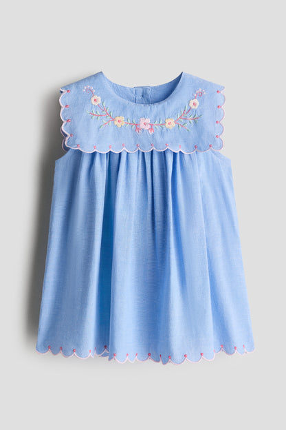 Embroidered cotton dress