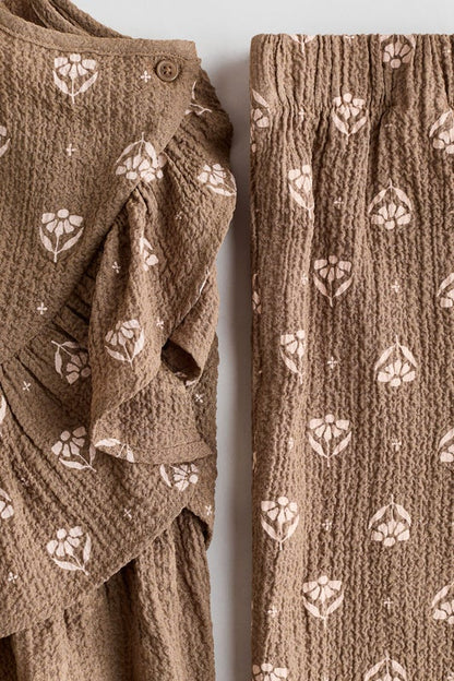 2-piece crinkled jersey set
