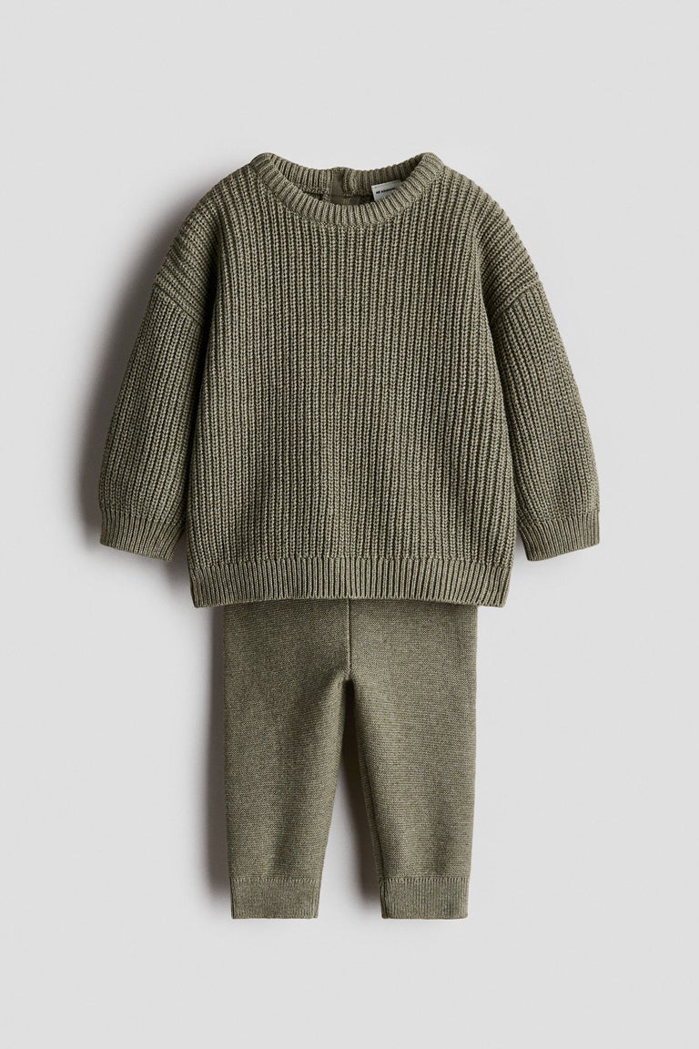2-piece cotton knit set - 12M
