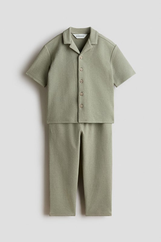 2-piece textured cotton set