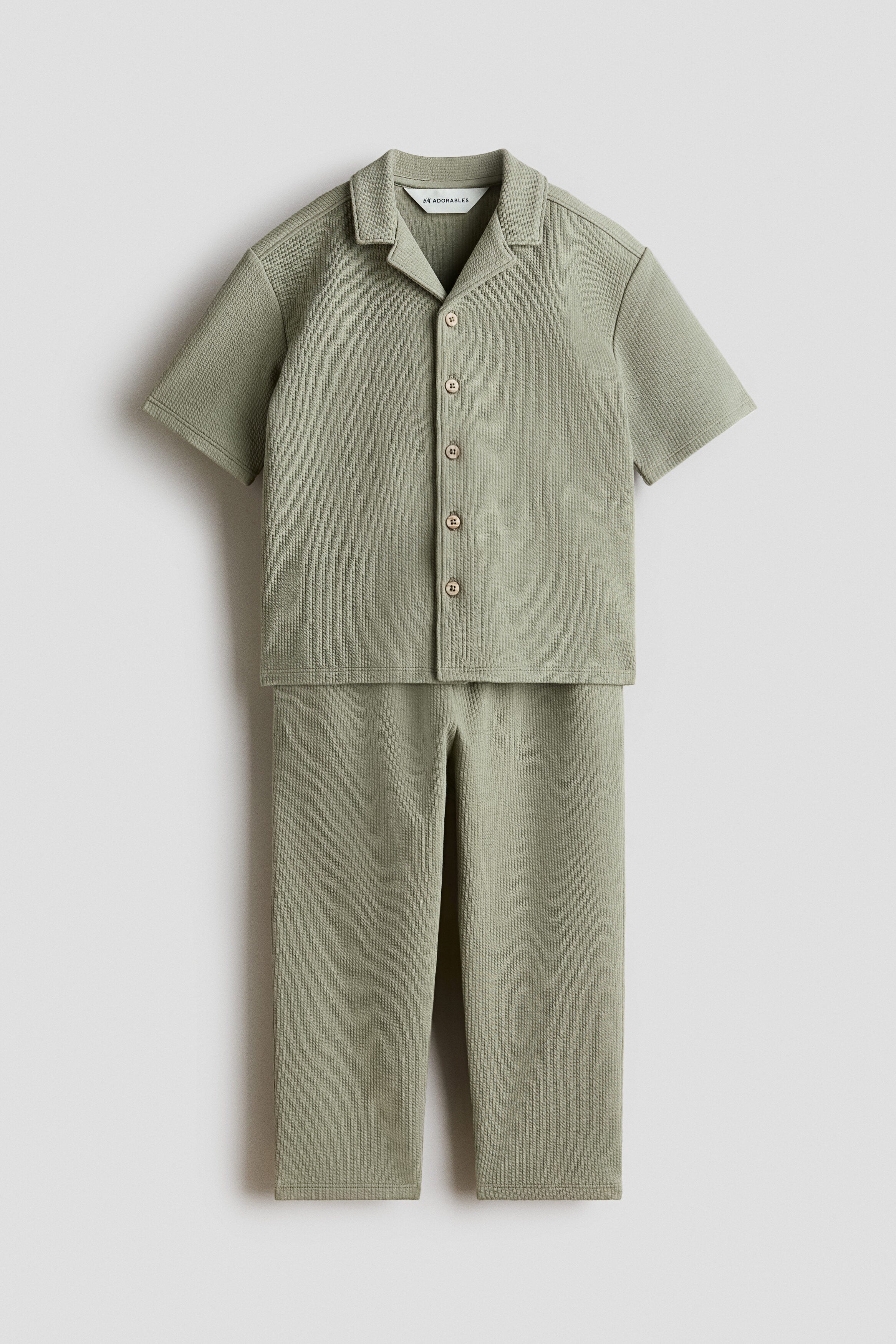 2-piece textured cotton set