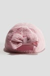 Bow-detail muslin cap