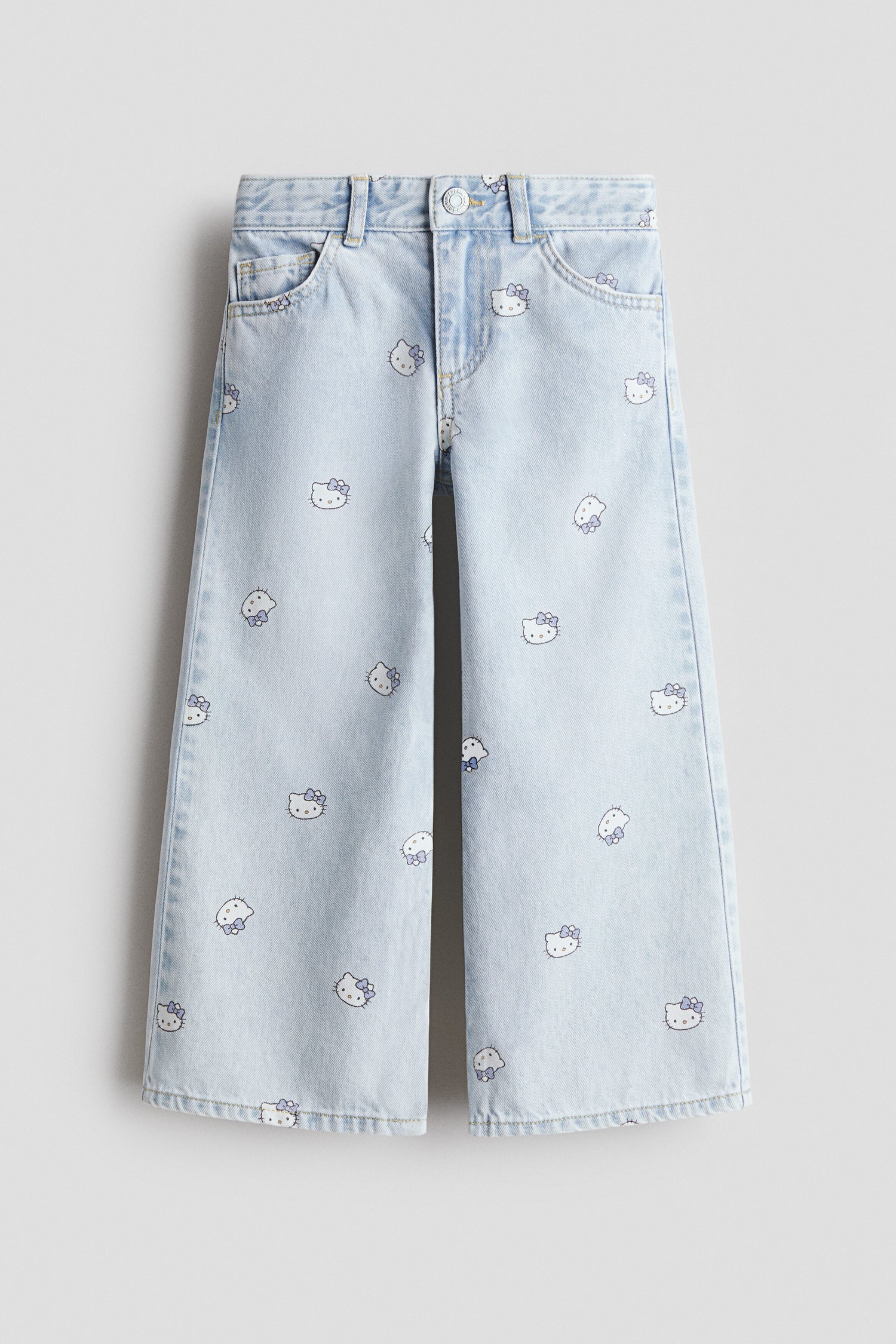 Printed Wide Leg Jeans