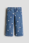 Printed Wide Leg Jeans