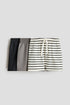 3-pack cotton jersey shorts - White Striped / 1.5-2 Years