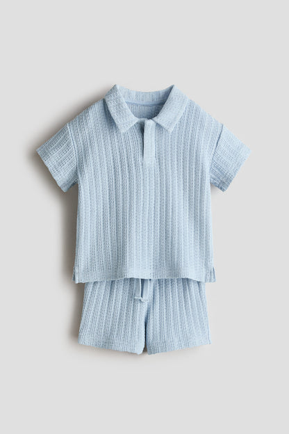 2-piece pointelle-knit set